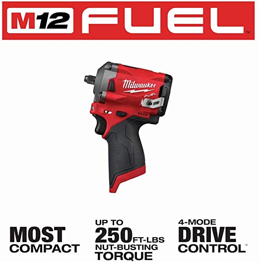 Milwaukee M12 Fuel 3/8 英吋(約0.3 公分)衝擊扳手(裸工具