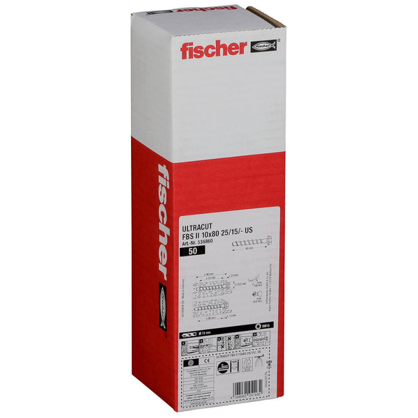 fischer UltraCut FBS II 10 x 80 25/15/- US 50 pcs（預購14個工作日） Fischer