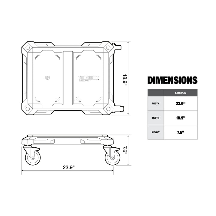 美國TOUGHBUILTSTACKTECH 塑膠/金屬滾動工具箱安裝座 (1) 4 輪推車TB-B1-T-10 豐業五金裝飾工程有限公司