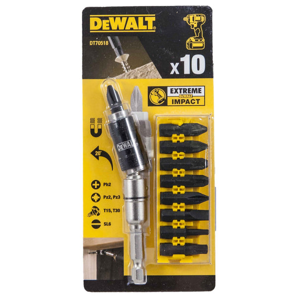 美國"DEWALT"得偉-配件工具-10枝裝旋轉頭批咀套裝-DT70518 DEWALT得偉（美行）