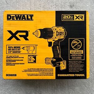 ✅New! DEWALT DCD805B 20V MAX XR Cordless 1/2-inch Hammer Drill/Driver TOOL ONLY DEWALT得偉（美行）