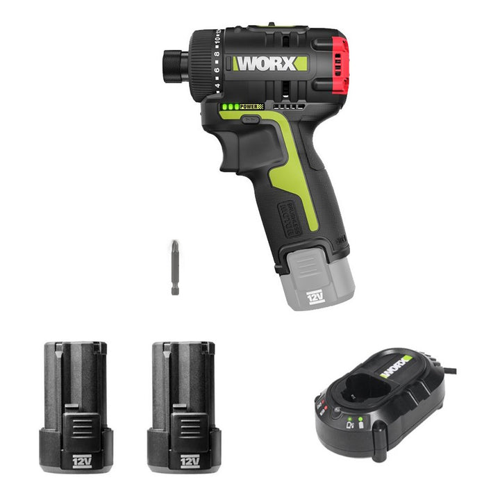 WORX 威克士 - 12V 無刷衝擊起子機 WU129(2A雙電套裝) WORX