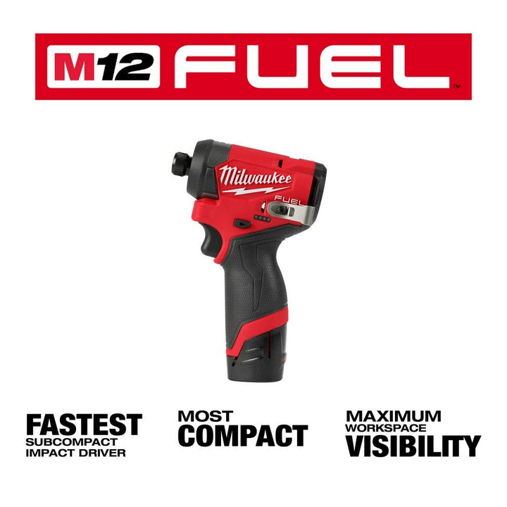 2022 Milwaukee M12 FUEL 1/4" 六角衝擊起子套裝（現貨發售） PIPELINE 2022 -美沃奇Milwaukee （美行）