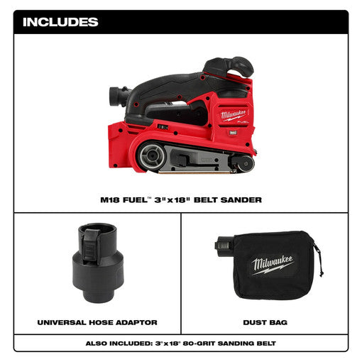 美行MILWAUKEE M18 FUEL 3"X18" 砂帶磨光機（淨機） MILWAUKEE美沃奇（美行）