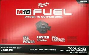 美行Milwaukee 2732-20 M18 18 Volt FUEL 7-1/4" 圓鋸（裸工具） MILWAUKEE美沃奇（美行）